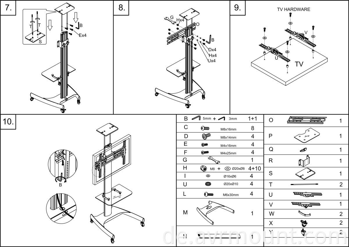 AVRT002 TV stand MANUAL 2